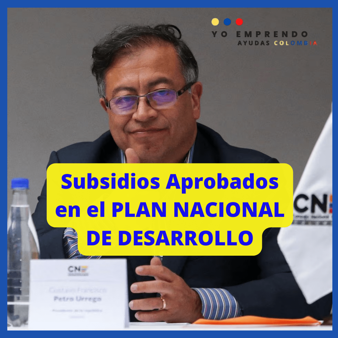 En este momento estás viendo Subsidios y Ayudas Colombia aprobados en El Plan Nacional de Desarrollo