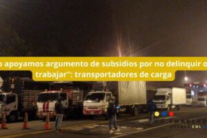 “No apoyamos argumento de subsidios por no delinquir o no trabajar”: transportadores de carga
