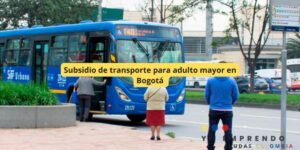 Subsidio de transporte para adulto mayor en Bogotá