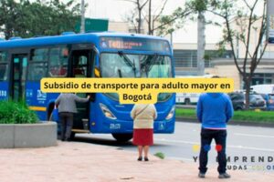 Subsidio de transporte para adulto mayor en Bogotá