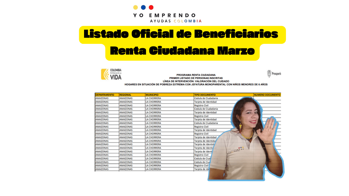 Listado Oficial Renta Ciudadana Ver Beneficiarios por Municipio 2024