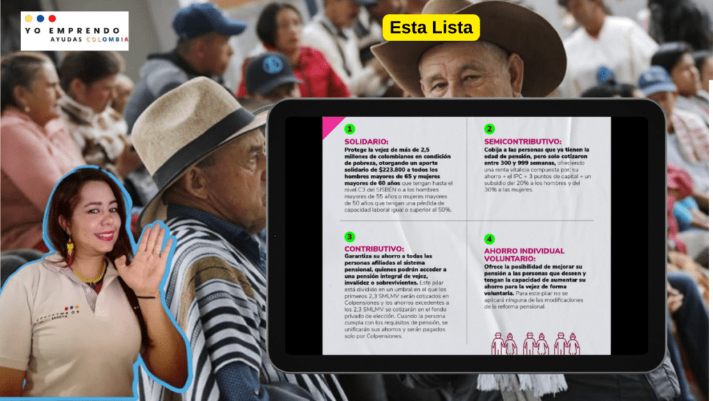 lista reforma pensional Bono solidario $223.800