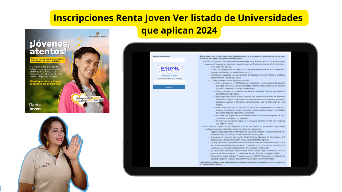 Inscripciones REnta Joven Prosperidad Social ver universidades Convenio