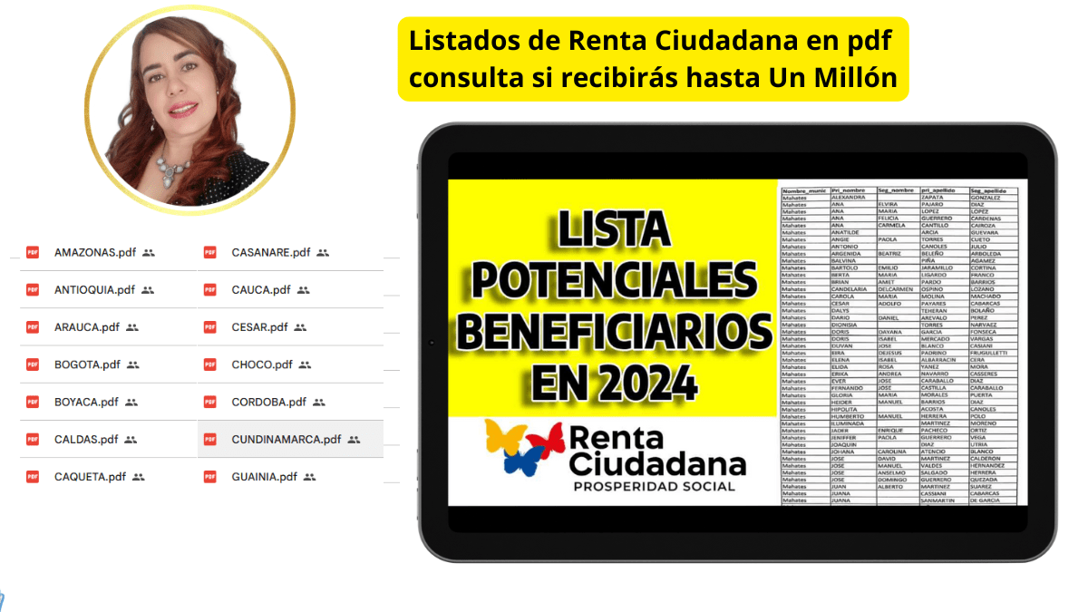 Listados de Renta Ciudadana en pdf consulta si recibirás hasta Un Millón