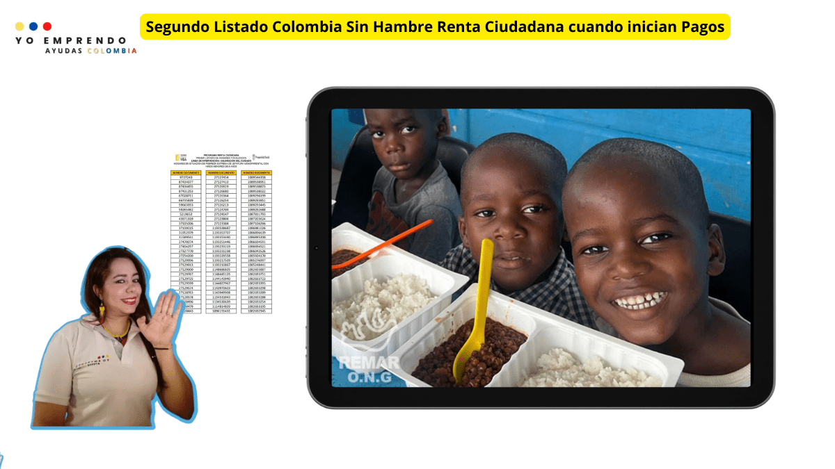 En este momento estás viendo Segundo Listado Colombia Sin Hambre Renta Ciudadana cuando inician Pagos