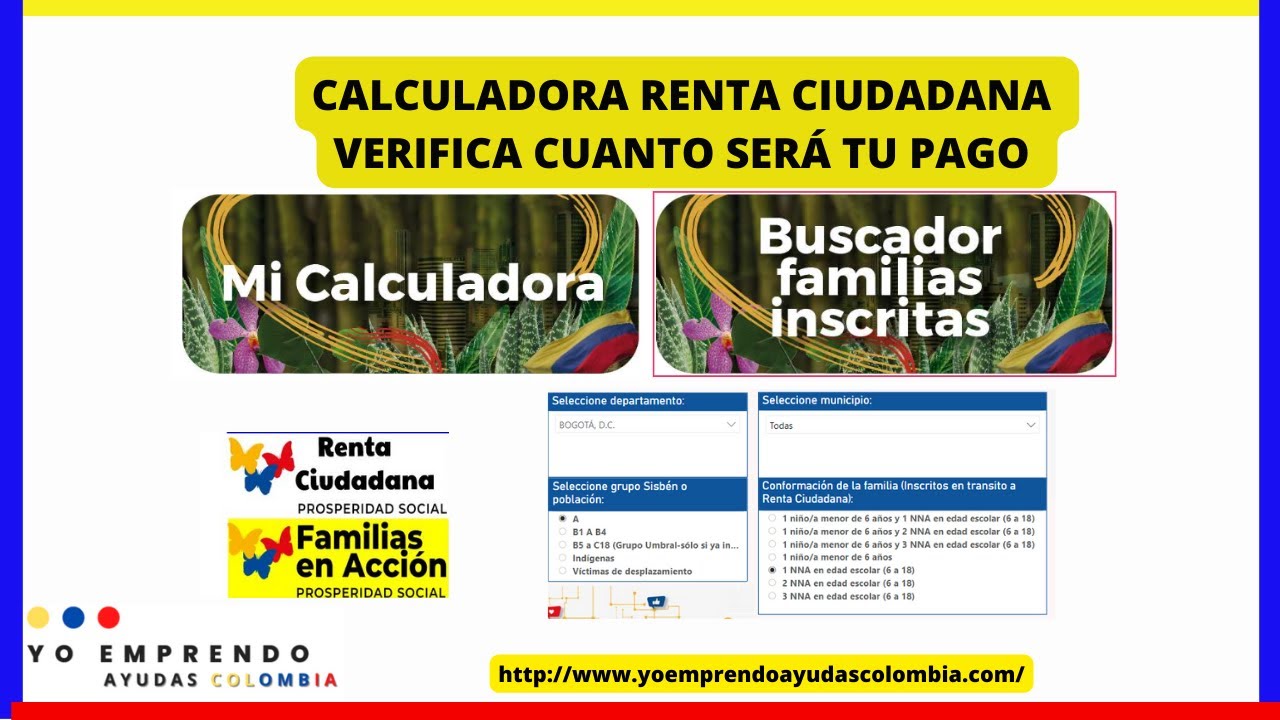 En este momento estás viendo Calculadora de Pagos Renta Ciudadana – Colombia sin Hambre 2024