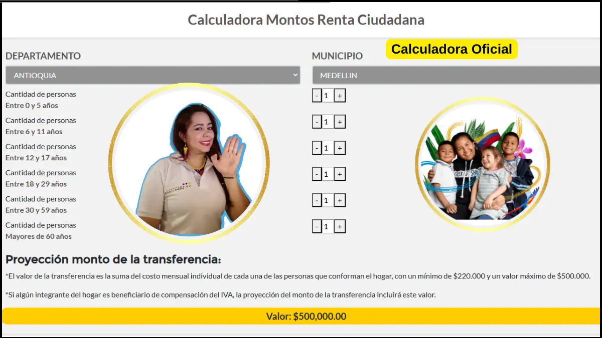 link oficial calculadora renta ciudadana colombia sin hambre wintor yo emprendo